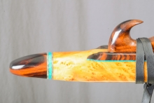 Yellow Cedar Burl Native American Flute, Minor, Mid G-4, #L14J (8)